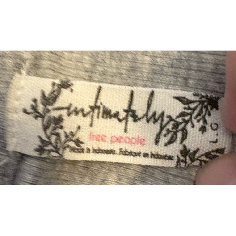 Free People‎ Intimately Womens Gray U-Neck Ribbed Stretch Tank Top Large - Picture 5 of 7